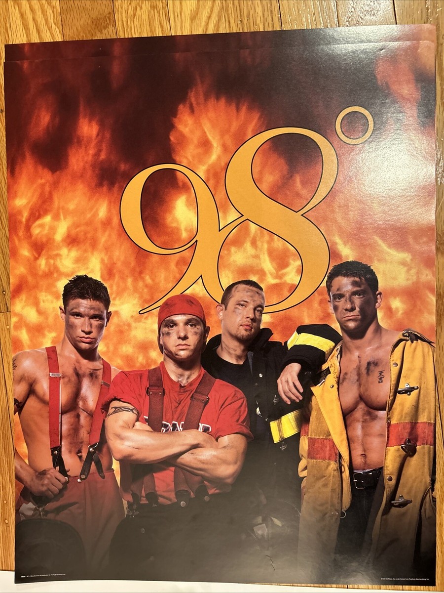 98 Degrees Fireman Poster