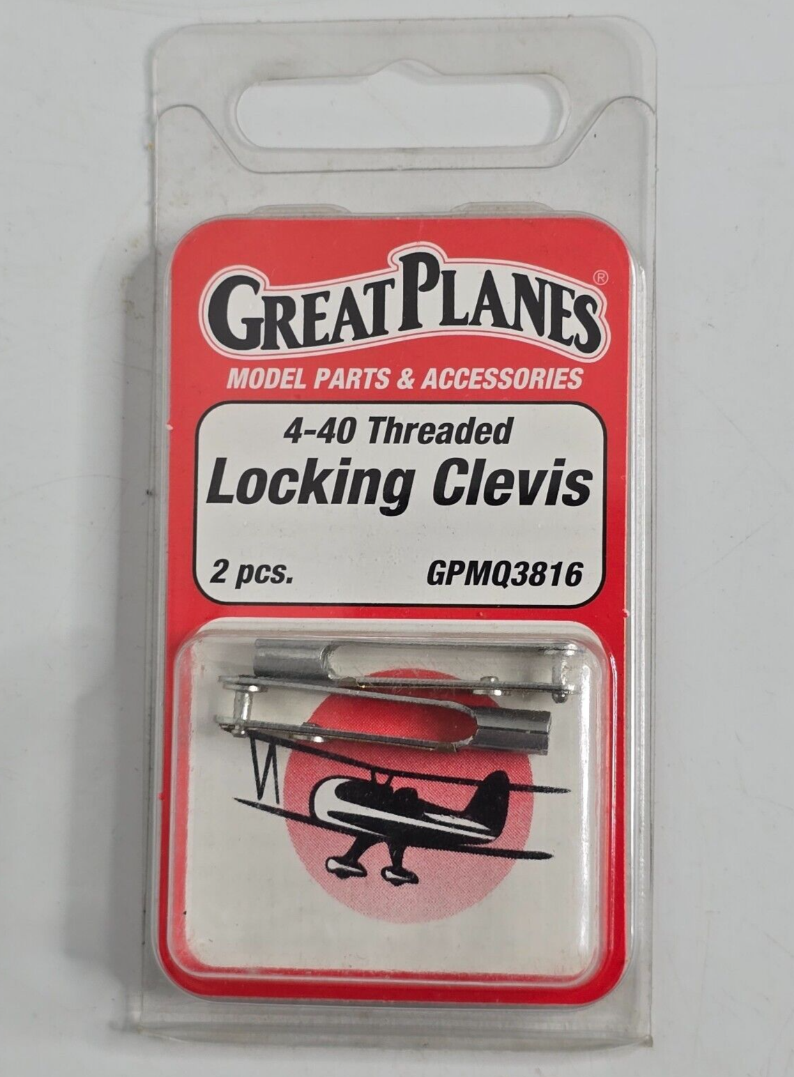 Great Planes GPMQ3816 4-40 Threaded Locking Clevis 2-Piece RC Part
