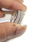 New 10k white gold .50ct I1 H round diamond hoop huggie earrings 2.4g natural — photo 10