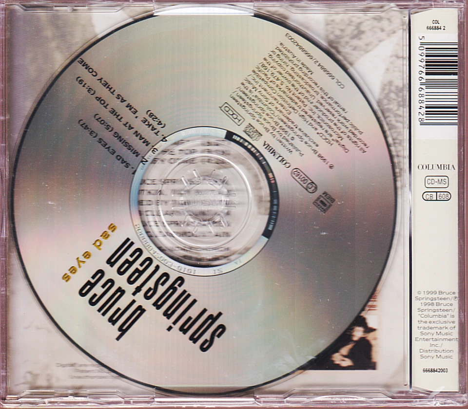 Bruce Springsteen: Sad Eyes [CD Single] *New and Sealed CD* - Image 2 of 2