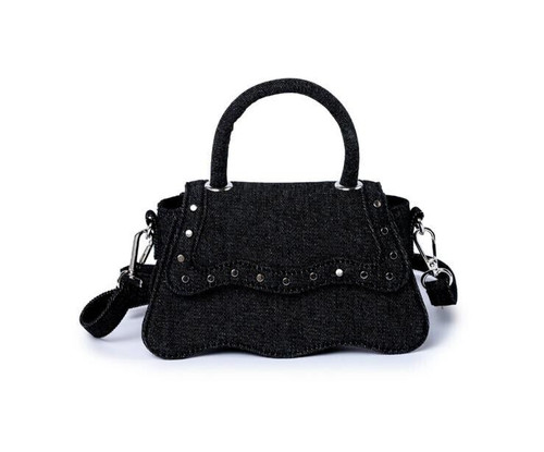 SKINNYDIP LONDON Mini Wave Denim Top Handle Bag