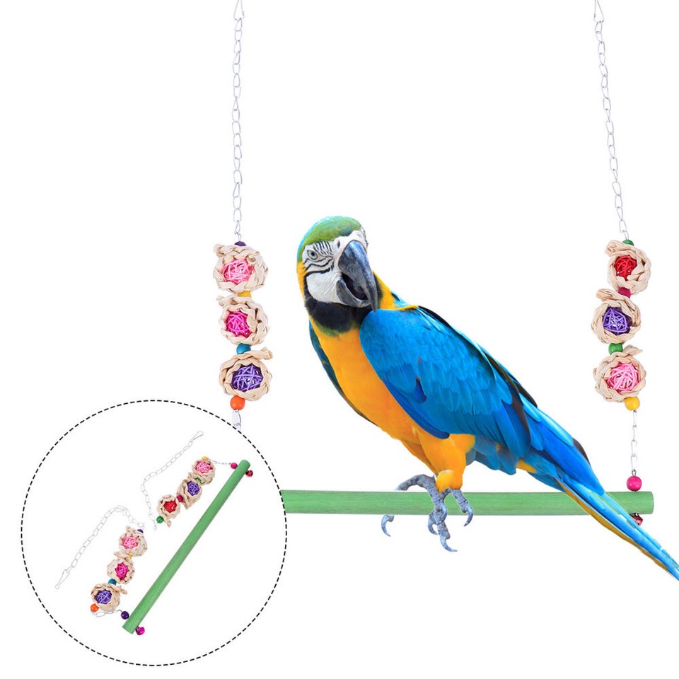 Macaw Toys Parrot Swing Standing Bar Chicken Chew for Chickens eBay
