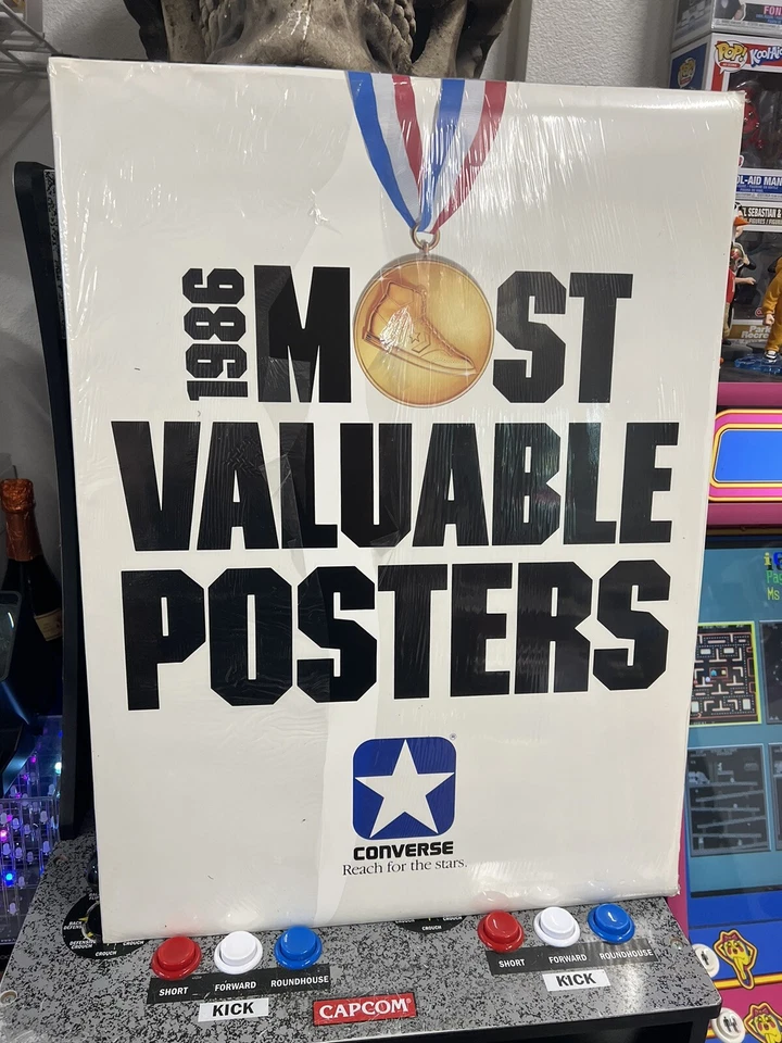 1986 Converse MVP 17x23 Poster Pack of 9: Magic Bird Dr. J Mattingly NEW SEALED - Image 2 of 4