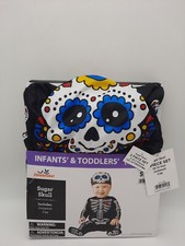 Celebrate Sugar Skull Baby Infant Costume Skeleton 6-12 Months New
