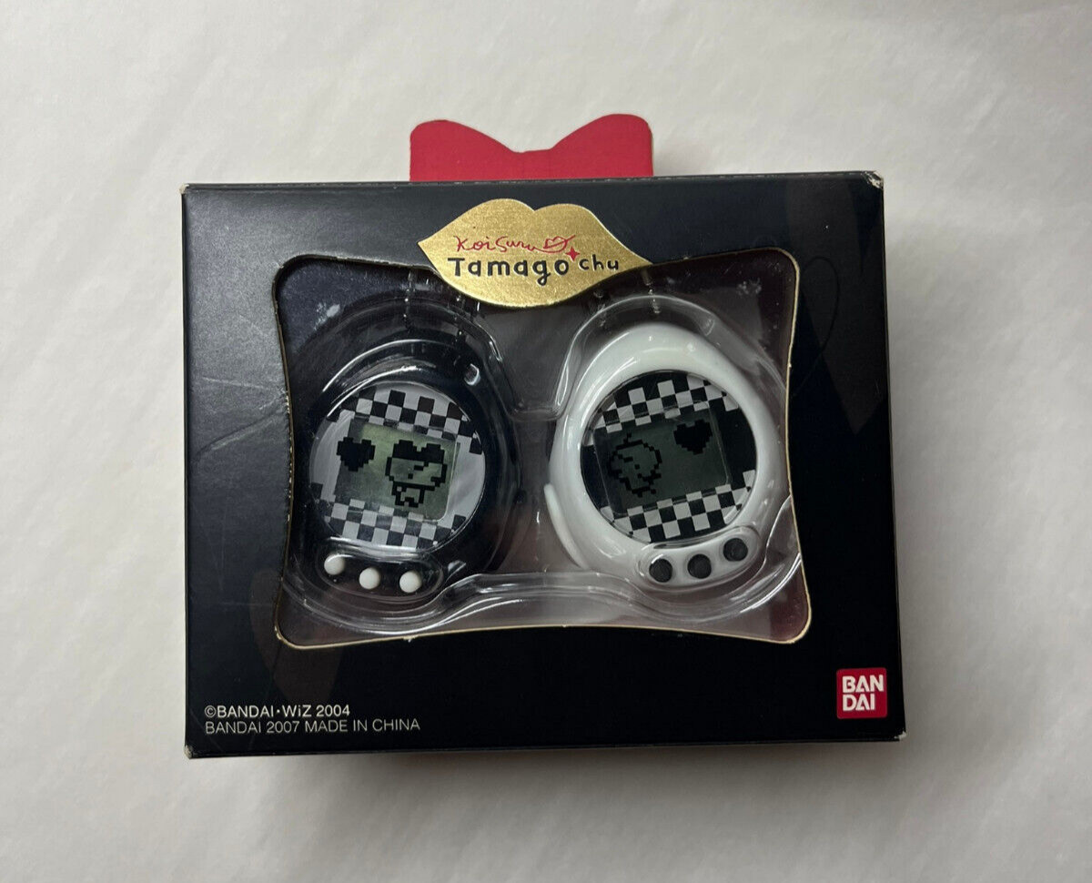 Tamago-Chu TamagoChu Tamagotchi Pair - Black and White - 2007, Used, Tested