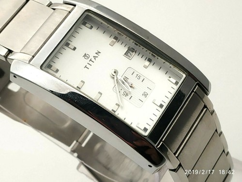 titan watch silver chain