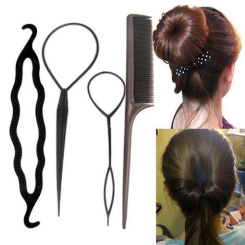 1 Set Ponytail Creator Plastic Loop Styling Tools Topsy Pony Tail Clip
