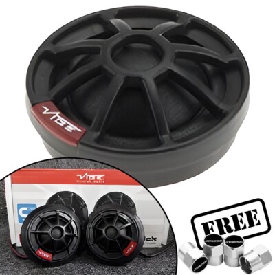 Vibe Audio 150w Car Silk Dome Tweeters Inline Passive Crossovers Set SLICK1V7+CP
