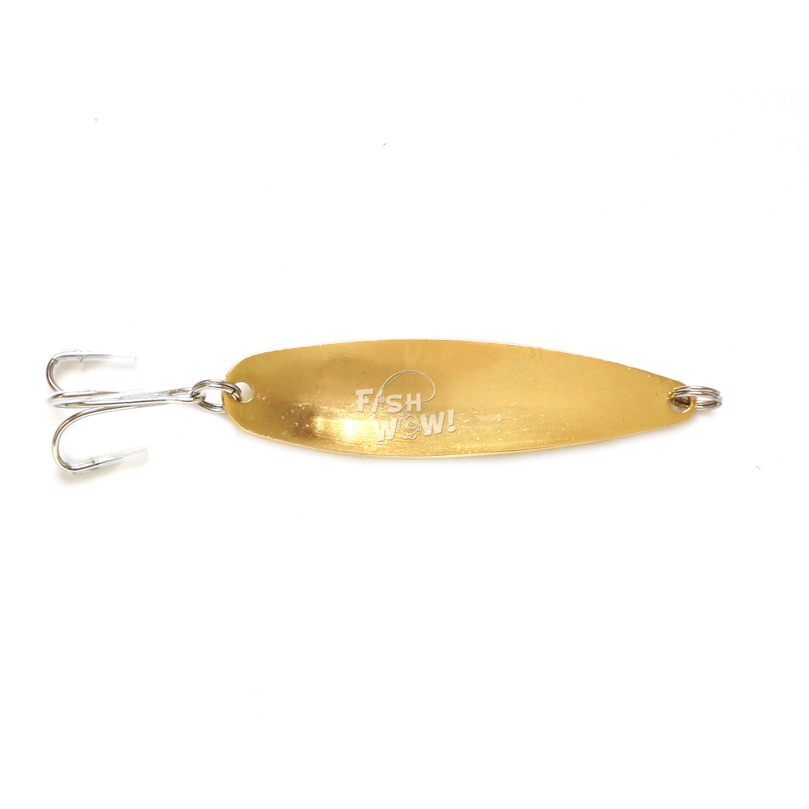 15pcs 2oz Fishing Spoons Trolling Flutter Treble Hook Casting Jigs Gold tape NEW - Image 5