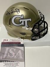 PAT SWILLING Signed Autographed Auto Georgia Tech Yellow Jackets Mini Helmet JSA