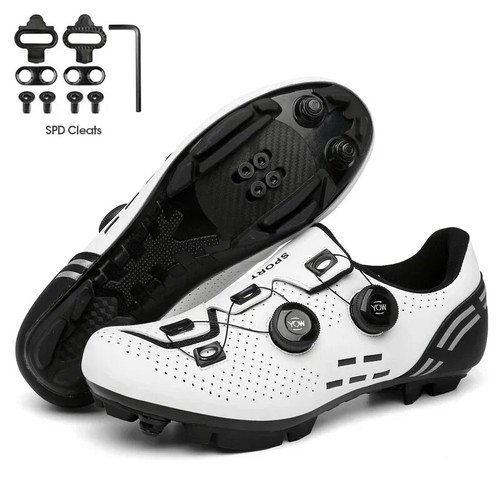 Men's Cycling Shoes Non-slip MTB Road Bicycle Speed Pedal Sneaker with Spd Cleat - Picture 16 of 45