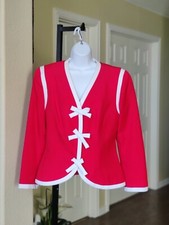 Vintage Lilli Ann Gorgeous Red Blazer Size 8 Women's