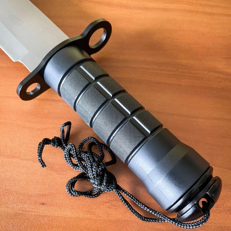 Kit de supervivencia Bowie militar cuchillo hoja fija plata rambo caza táctico 15" Foto 4 de 4