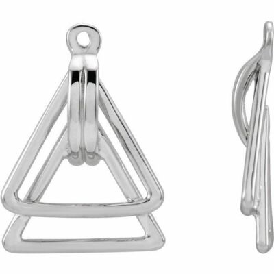 Geometrico Orecchino Giacche IN Argento Sterling