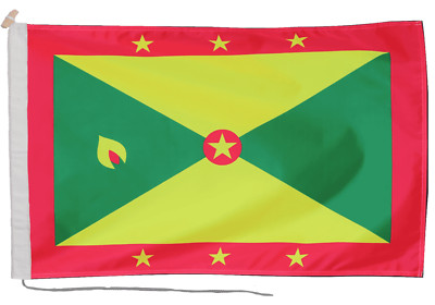 Grenada Flag with Rope and Toggle - Handmade in the UK