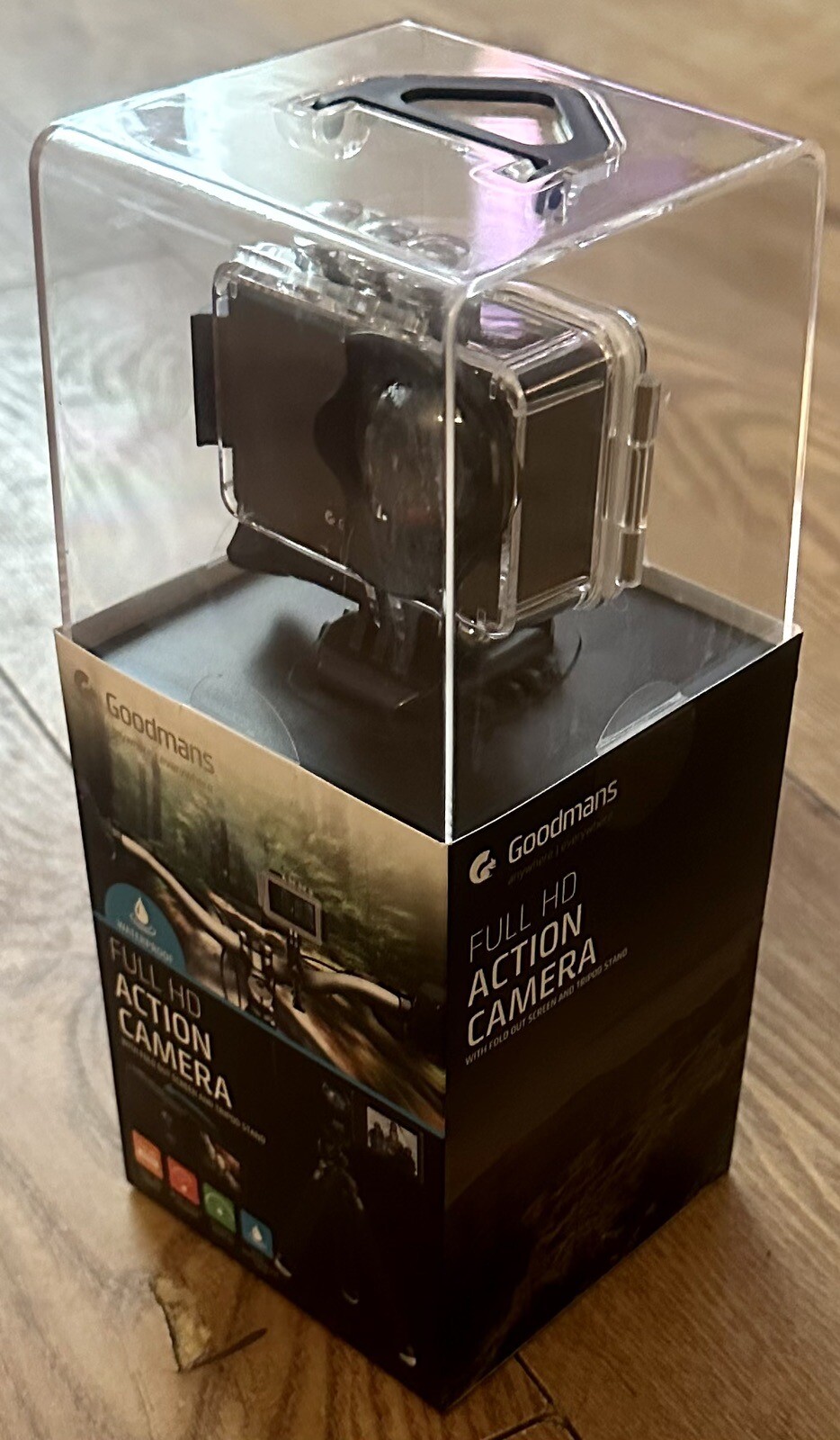 Goodmans Waterproof Full HD Action Camera With Fold Out Screen (New