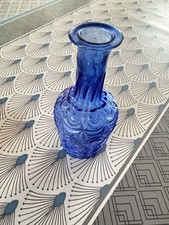 Ancien Flacon - Bouteille Ancienne Bleu Cobalt  !