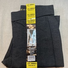 S Anne Klein Women's Tummy Control Stretch Ponte Pants Charcoal Heather Small