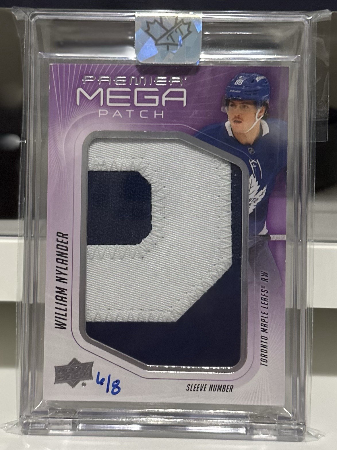 24-25 Upper Deck Premier WILLIAM NYLANDER Mega Patch Sleeve Number 6/8 PMP-WN