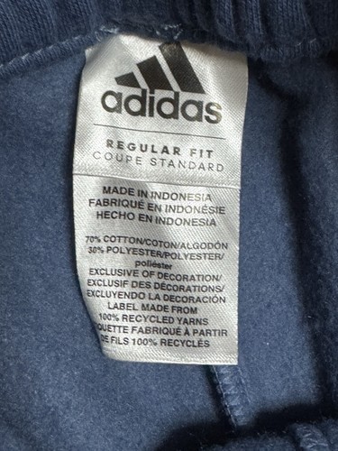 Adidas Girls All over Print Stripe Fleece Jogger Pants XL Blue Multi Color Kids - Picture 4 of 7