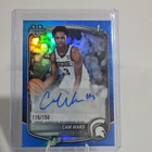 New ListingCam Ward 2025 Bowman Chrome 1st #CPA-CW Blue Refractor Auto 1st RC /150