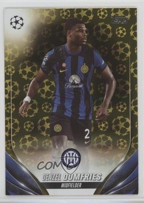 2023-24 Topps UEFA Club Competitions Gold Starball Foil Denzel Dumfries #9 1u6