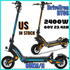 2400W Dual Motor Electric Scooter 60V 23.4Ah 80KM/H 10" OffRoad Adult/Teens