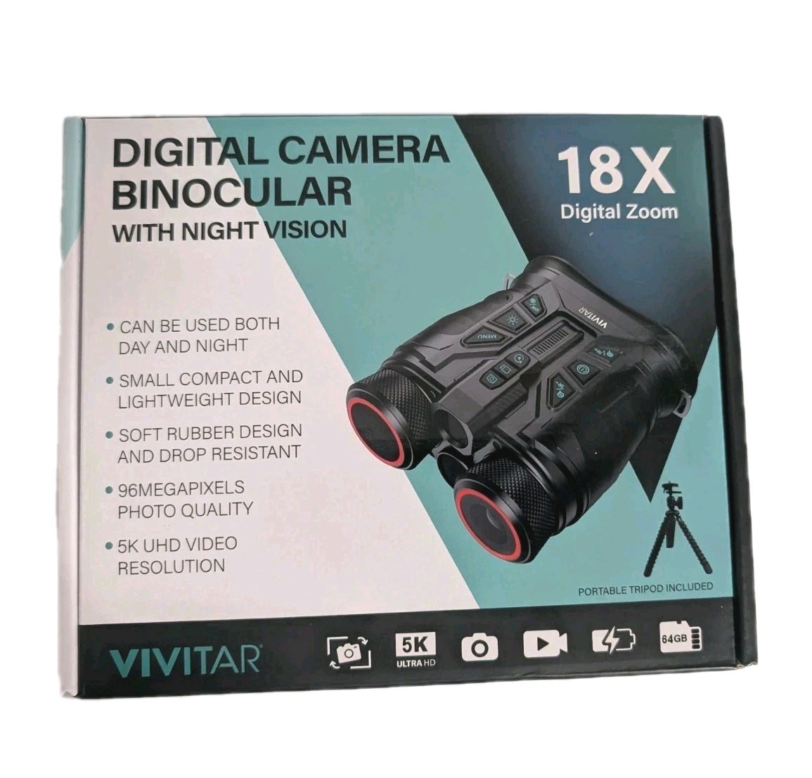 Vivitar Digital Camera Binoculars 18X Zoom With Night Vision plus