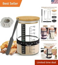 Elegant 34 oz Sourdough Jar - Ultimate Starte...