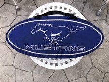 Ford Mustang Logo Tool Bag 24 Blue Vintage Canvas Caddy Embroidered Rare Ford Mustang Logo Tool Bag 24 Blue Vintage Canvas Caddy Embroidered Rare