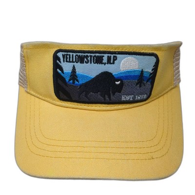 DK Caps Visor Hat Yellow Blue Snapback OS Yellowstone NP Mesh Adjustable