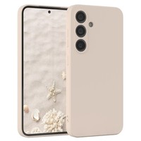 FüR Samsung Galaxy S24 HandyhüLle Silikon Back Cover Schutz Handy Case Taupe