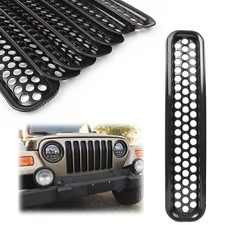 Front Insert Grill Mesh Exterior Grille Cover For Jeep Wrangler Tj 1997-2006 05