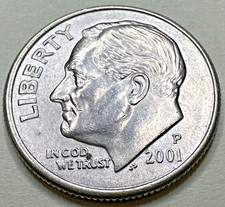 2001 P Roosevelt Dime Ten (10) Cent Actual Coin 2579X