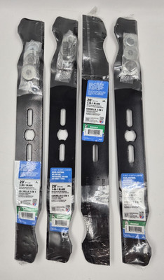 Lot of 4 20'' Universal Arnold 3-IN-1 Mower Blade w/Adapters Walk Behind Bolens
