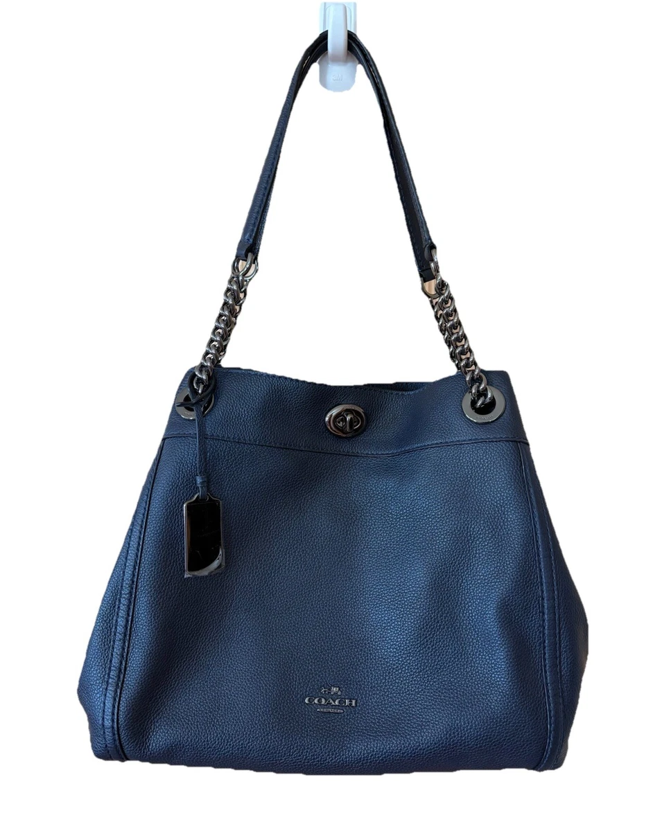 Coach Edie Shoulder Bag Blue Bags & Handbags for Women for sale | eBay