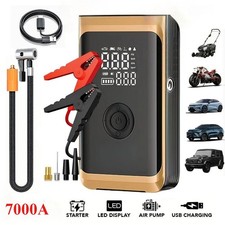 7000A Car Jump Starter with Air compressor Booster Jumper Power Bank Car Battery