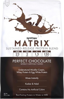 Syntrax Nutrition Matrix - Sustained-Release Protein Blend, Perfect Chocolate