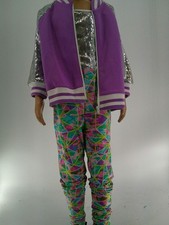 Dance Costume Medium Child Purple Weissman 9311 Hip Hop Sequin Unitard