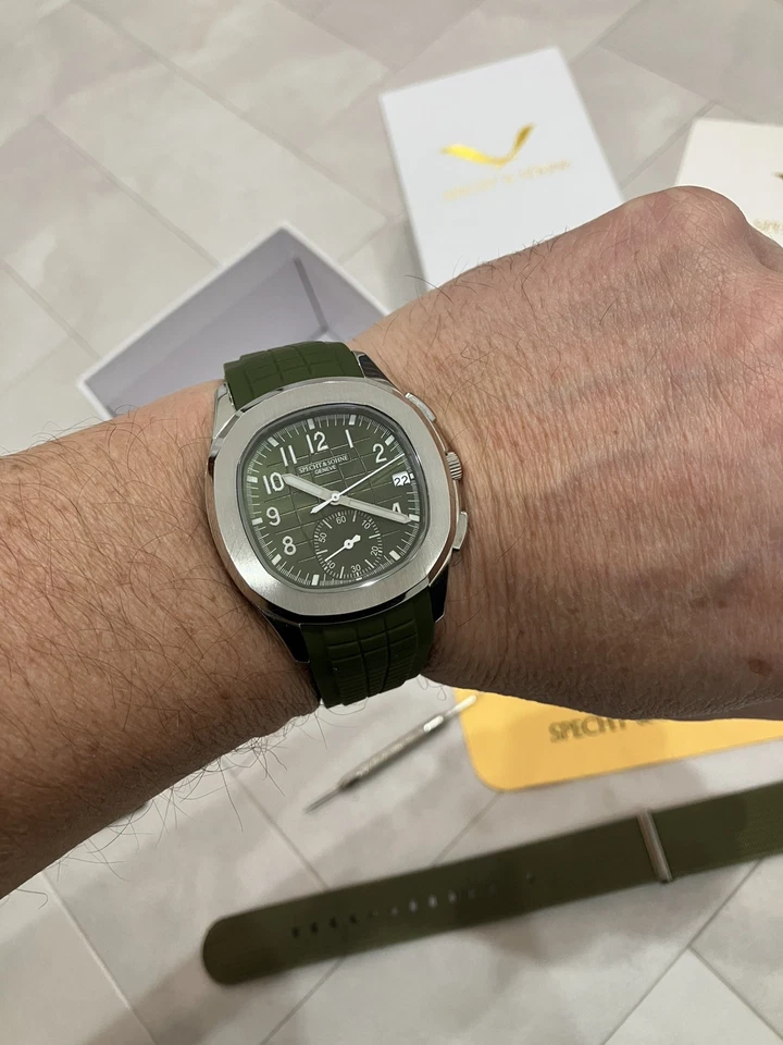 Specht & Sohn Aquanaut Green SP006 Patek Philippe Nautilus Style - Imagen 2 de 4