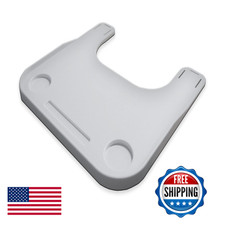 Rehabilitation Advantage Plastic Molded Wheelchair Lap Tray White Speckled Gray