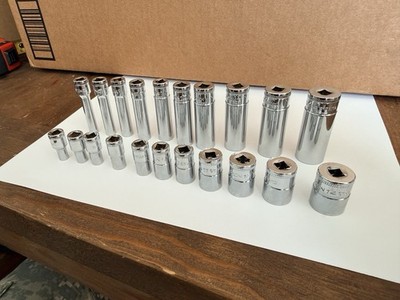 ICON 1/4  Drive 6Pt Metric Shallow/Deep Socket Chrome - Choose Size mm