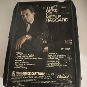 Capitol The Best of Merle Haggard 8-Track Tape Cartridge 8XT-2951