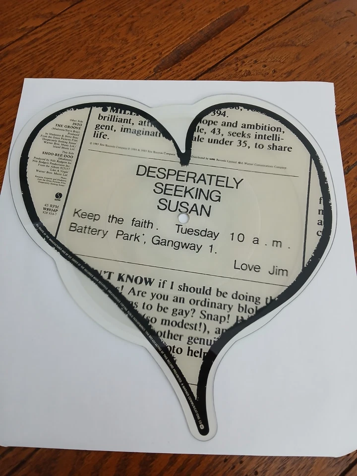 Madonna-Into The Groove Original Heart Shaped Picture Disc  1985 Sire UK Import - Image 4 of 4