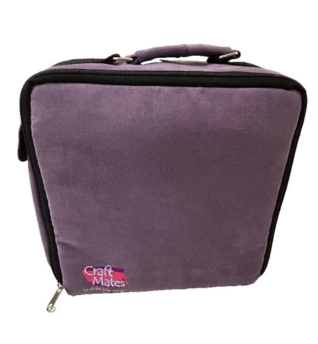 Craft Mates Carrying Case with 8 Lockable Organizers & Charms Compartment Trays