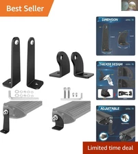 Universal LED Light Bar Mounting Brackets - Heavy-Duty 2 Pack for Off-Road Use