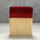 Vintage Art Deco Match Safe Plastic Cigarette Match Holder Two Tone Red Cream