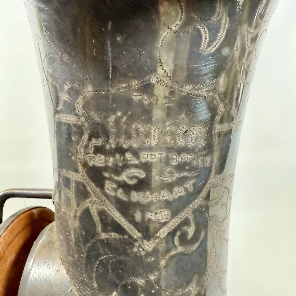 Saxo alto artesanal Martin Low Pitch vintage de los años 20 #28589 con estuche - piezas/reparación Foto 3 de 4