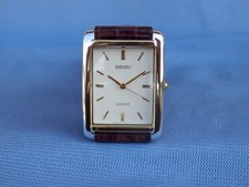 Seiko Dress Lucent Quartz 5E21 Gold Plated Sapphire Crystal Japan Vintage 1994