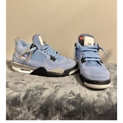 Jordan Air Jordan 4 Retro GS University Blue Black Suede Sneakers 5.5Y